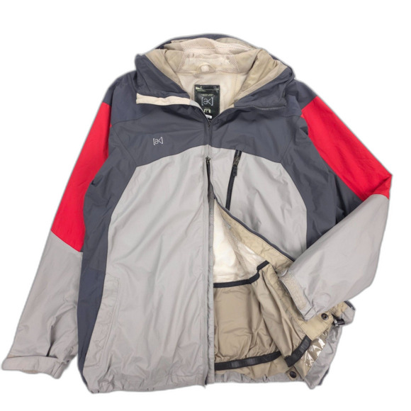 BURTON [ak] Waterproof Snow Jacket Technical Soft Shell Hoodie Ski Gorpcore Gray - Picture 1 of 11